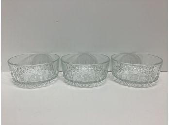 Set Of 3 Arcoroc Crystal Bowls