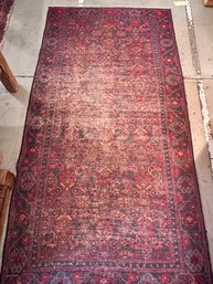 1940s PERSIAN WOOL RUG HAND KNOTTED ANTIQUE