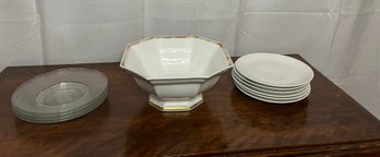 Lot Of 11 Pcs Of DISHES And A Bowl
