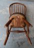 Two Bow Back Windsor Chairs With Saddle Seats, The Smaller With 7 Spindles - 15 3/4'W X 15 1/2'D X 36 12'H X
