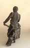 A Classical White Metal Sculpture Of Seated Author, Traces Of Original Gilt. Likely An Ornament To Be Mounted
