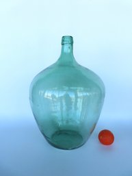 Large Aqua Demijohn Bottle. Imperfection Near Base That Appears On Inside Of Bottle, So Probably Occurred In F