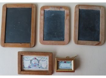 Three Child's Slate Boards, Late 19th To Early 20th Century