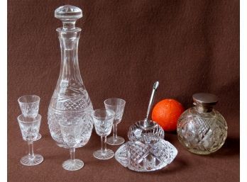 Grouping Of Quality Crystal Glassware Including Waterford Decanter With Stopper