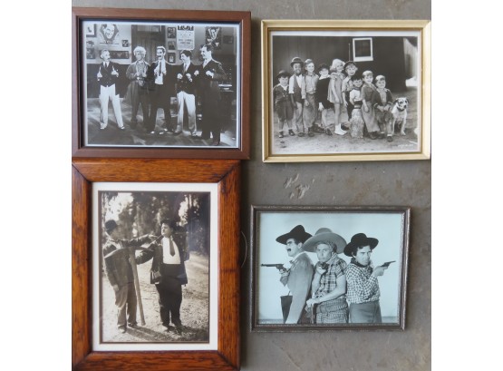 Grouping Of 4 Photos Of Comedians Including 2 Of Groucho Marks, 1 Of The Original Little Rascals, And 1 Of Lau