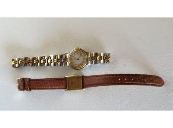 Two Lady's Quartz Wrist Watches Including Movado & Seiko. Batteries Need Replacement, Else Very Good Condition