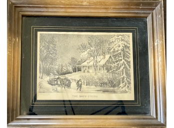 Vintage Framed Print 'The Snow Storm'