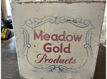 Vintae Meadow Gold White Milk Box With Lid