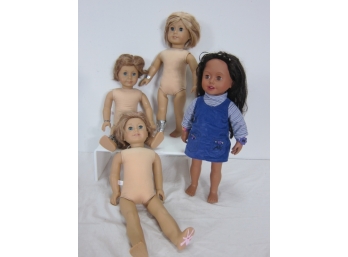 Group Of 4  Girl Dolls