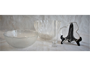 Group Of Clear Glass Items