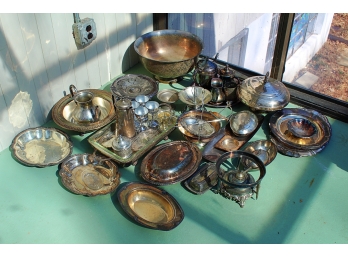 Large Group Of Silver Plated Items