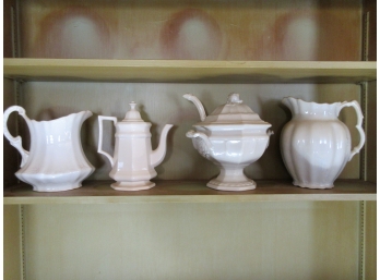 A Group Of Four Antique English Ironstone Vessels