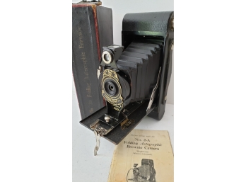 Eastman Kodak Company Folding Auto-graphic Brownie Camera No. 2A Includes Case & Manual