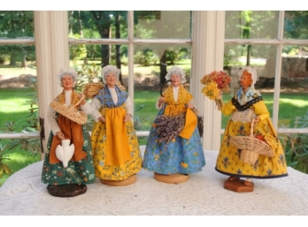 Four Santons Florence Clay/Terracotta Provence Figures