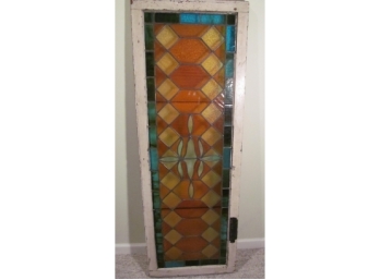 Large 60' Antique Stained Glass Panel