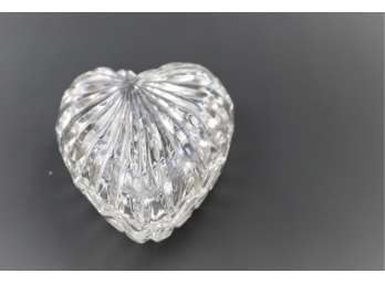 Convertible Small Heart Shaped Crystal Glass Style Candy Dish