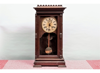 Victorian Gilbert Clock Co. Walnut Clock