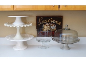 Luscious Cakes Sign And Cake Stands