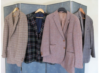 4 Vintage Tweed And Wool Sports Jackets