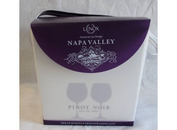 Boxed Set Of Two Napa Valley, Lenox Wine Glassee