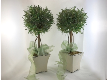 Potted Faux Topiaries