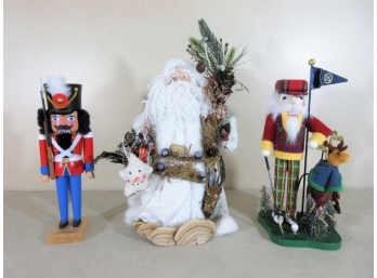 3 Nutcracker / Santa Figures