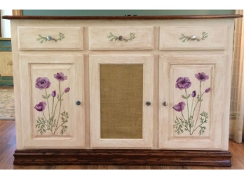 French Country Style Hand Painted Console