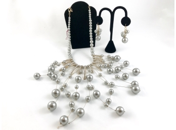Costume Necklace And Earrings Set