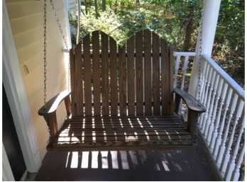 Wooden Two Seat Hanging Porch Swing