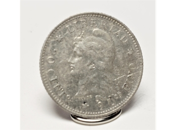 1883 Republica Argentina 20 Cent 9 Dos Silver Coin #1