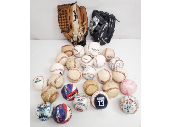 Baseballs, Softballs & Gloves - NY Mets, Bridgeport Bluefish, Autographed And Game Balls, Mizuno Glove