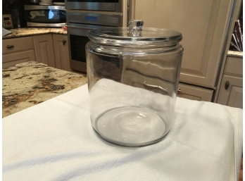 Beautiful Vintage Large Glass Jar With Lid