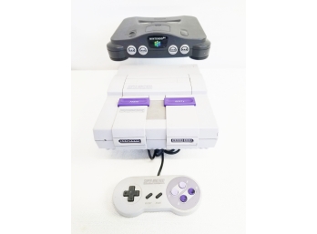 Super Nintendo & Nintendo 64 Consoles & Controller