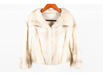 White Saga Mink Fur Coat