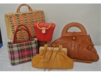 Group Of Five Handbags