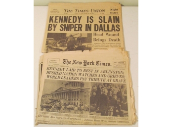 Kennedy Assassination News Papers