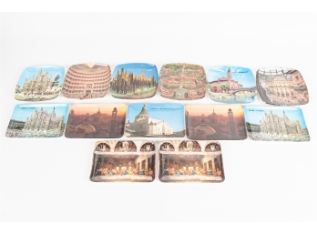 Collection Of Thirteen Italian Souvenir Platters