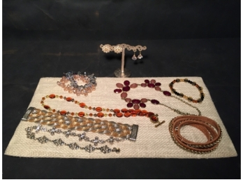Various Pieces Of Costume Jewelry
