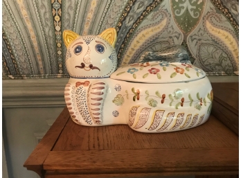 Hand Painted Cat Bowl