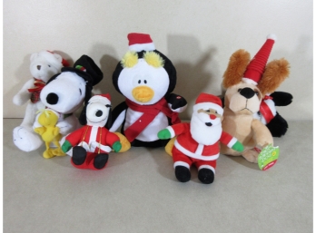 Lot Christmas Theme Stuffies - 3 With Battery Powered Music