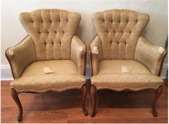 Two Parlor Chairs - No Cushions