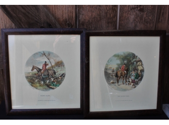 Pair Of Horse Scenes Matted & Framed