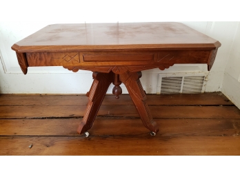 Mahogany Wooden Top Eastlake Low Table