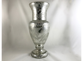 Etched Mercury Glass Style Vase