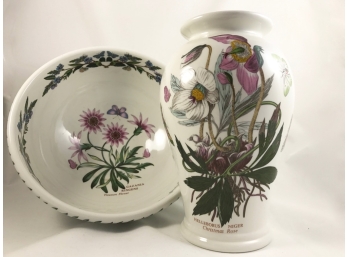 Portmeirion 'Botanic Garden' Vase And Serving Bowl