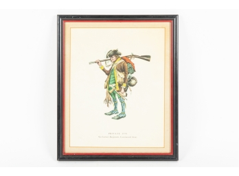 Book Plate From ' America's Fighting Men' Private 1779