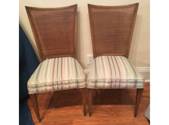 Pair Of Caned Back Chairs