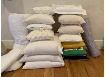 Grouping Of Pillows Of Various Sizes