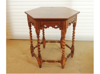 French Octagonal Side Table, Arts & Crafts Style By Cohron Chair Co., Astoria