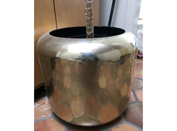Large Resin Gold Colored Planter